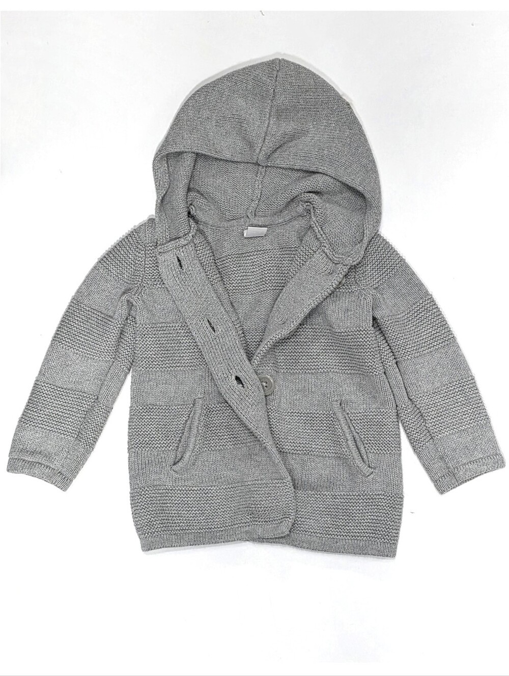 Gap Toddler Girls Kids Hooded Knit Cardigan Sweater - US2